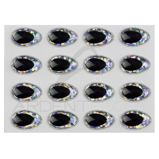 Yeux 3D Epoxy SYBAI Teardrop Eyes, Silver
