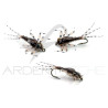 Mouche réaliste Mayfly nymphe Marron
